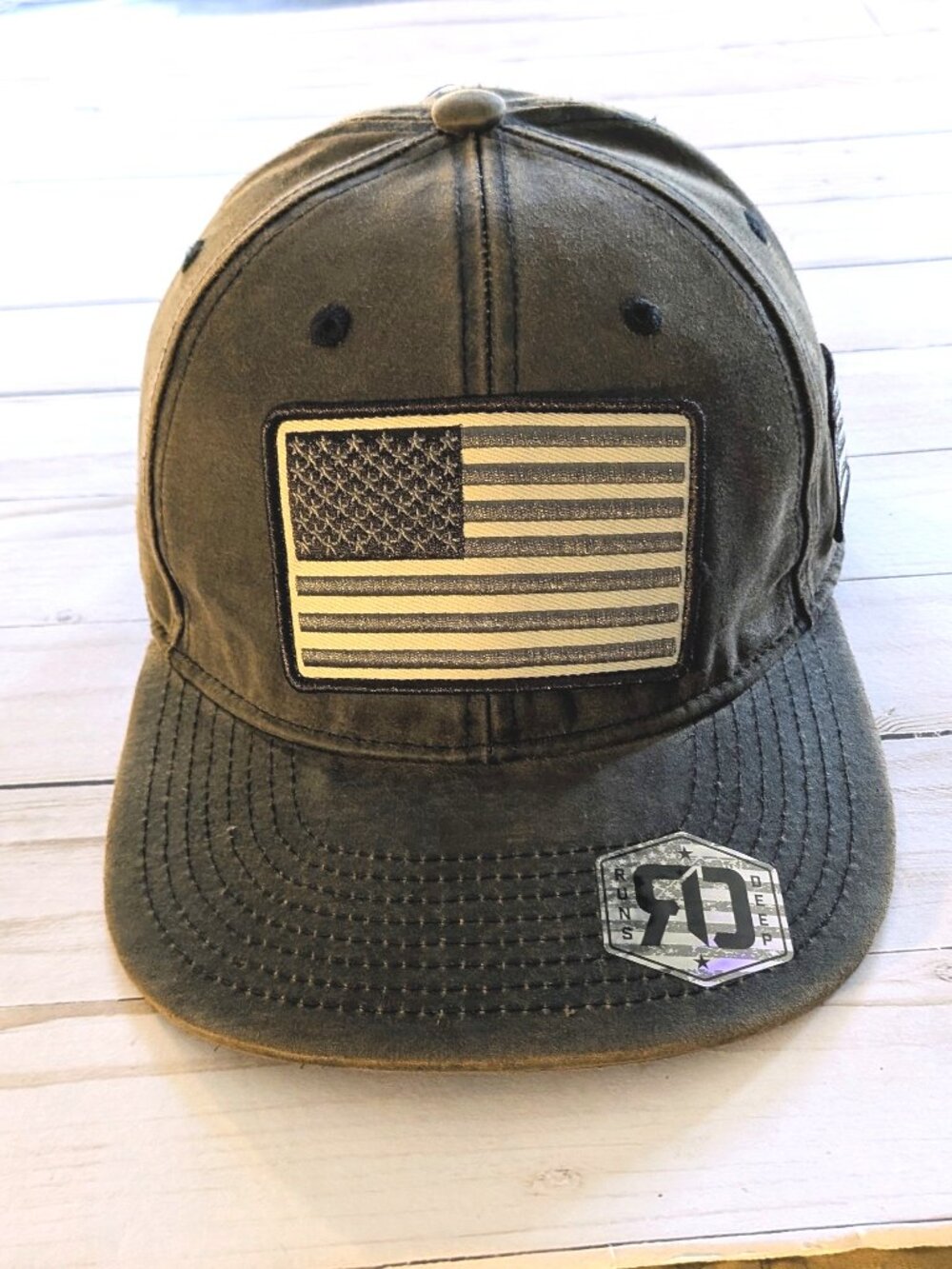 NWT Authentic RUNS DEEP TACTICAL USA Brown Hat OSFM